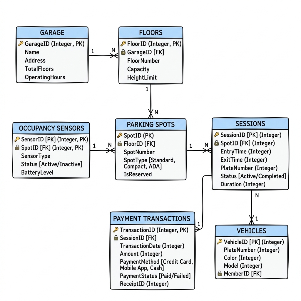Parking Database Architecture